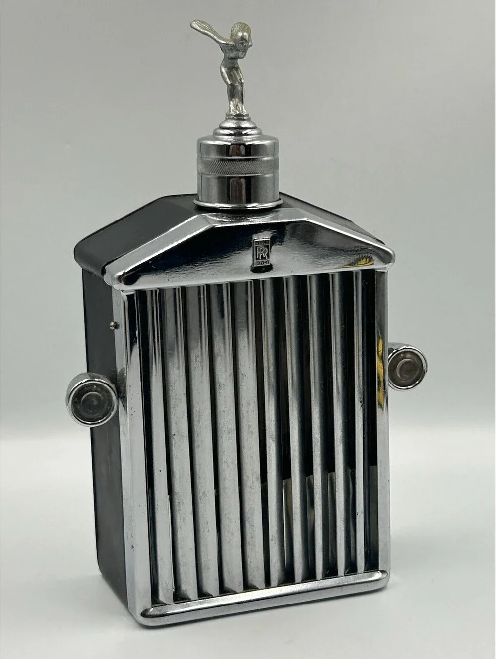 Vintage Rolls Royce Musical Decanter Flask Wind Up Plays How Dry I Am Made Japan